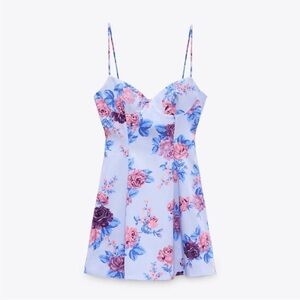 NWT Zara Floral Mini Dress